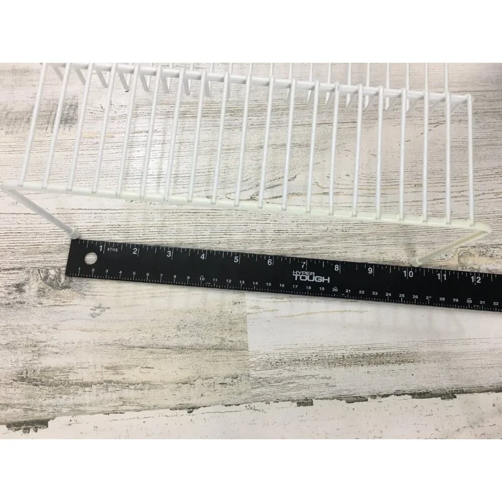3-Tier Rack Wire Covered White Step Shelf Spice Rack